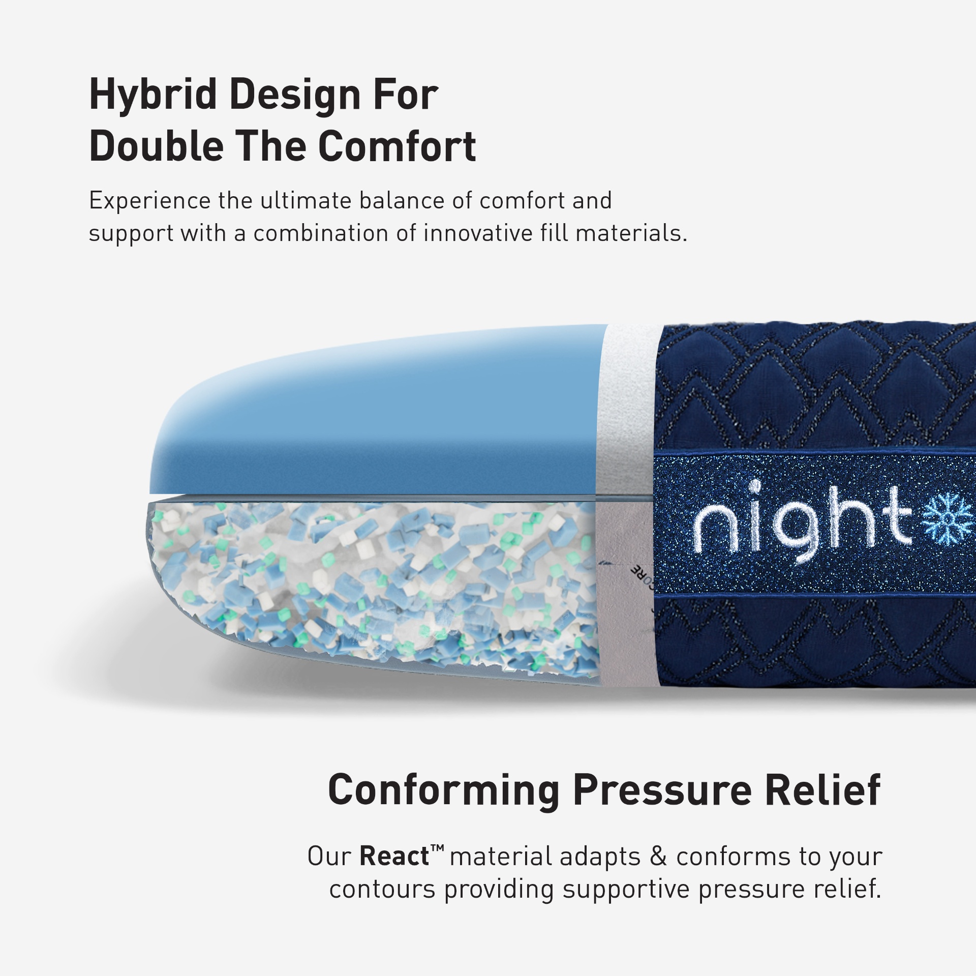 Night Ice Performance Pillow – Hybrid Design